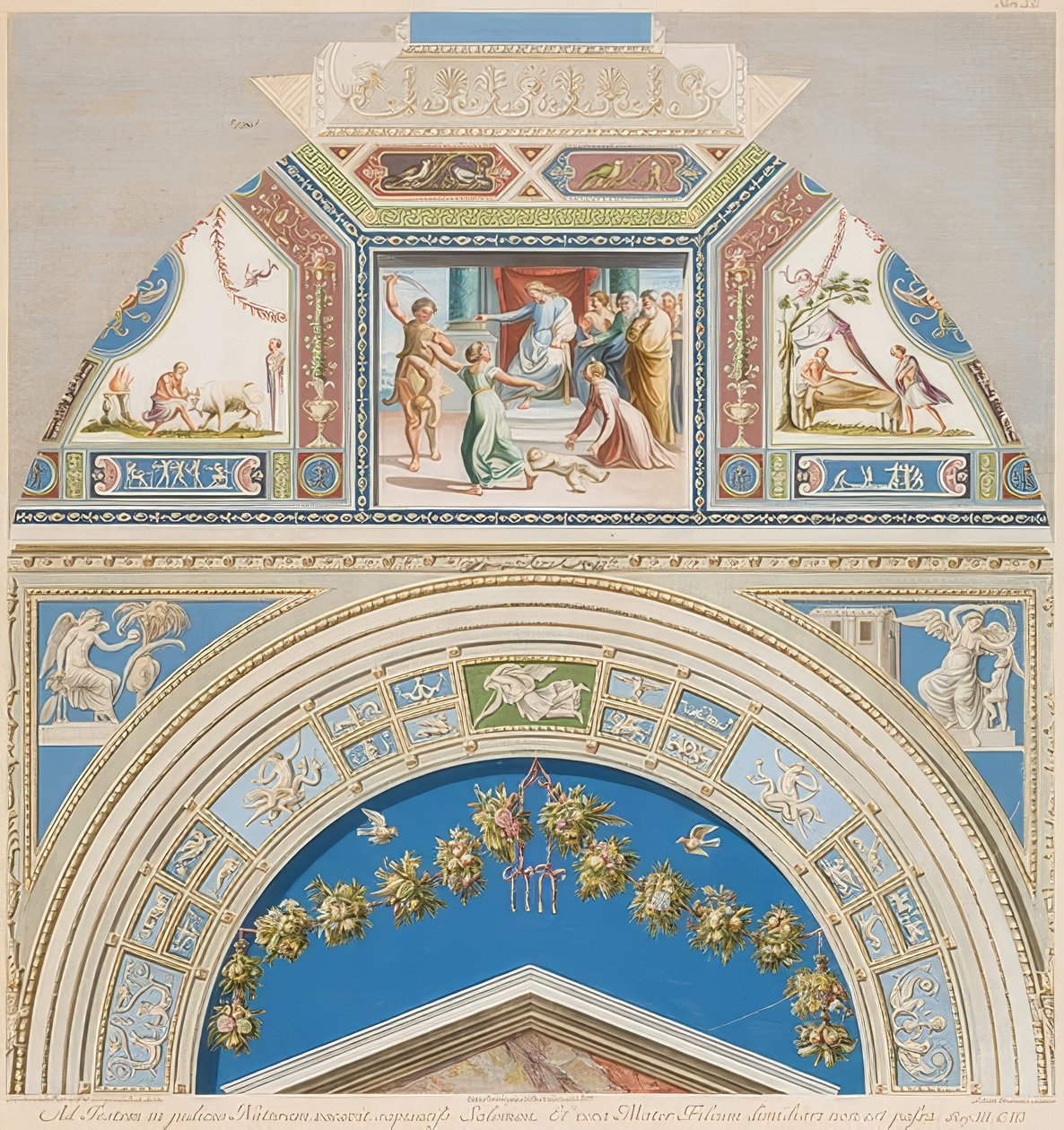 Lunette and Vault Field with Judgment of Solomon. 1774 by Gaetano Savorelli