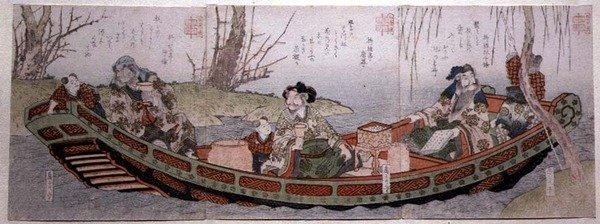 Sendai Group Triptych: Three Heroes of the Kingdom of Shu by Gakutei Harunobu
