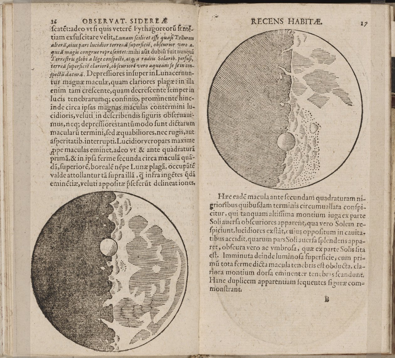 Leaf of book Sidereal Messenger by Galileo Galilei, 1610 by Galileo Galilei