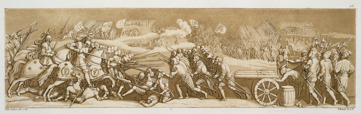 The Battle of Melegnano, 1515, plate 15 from 