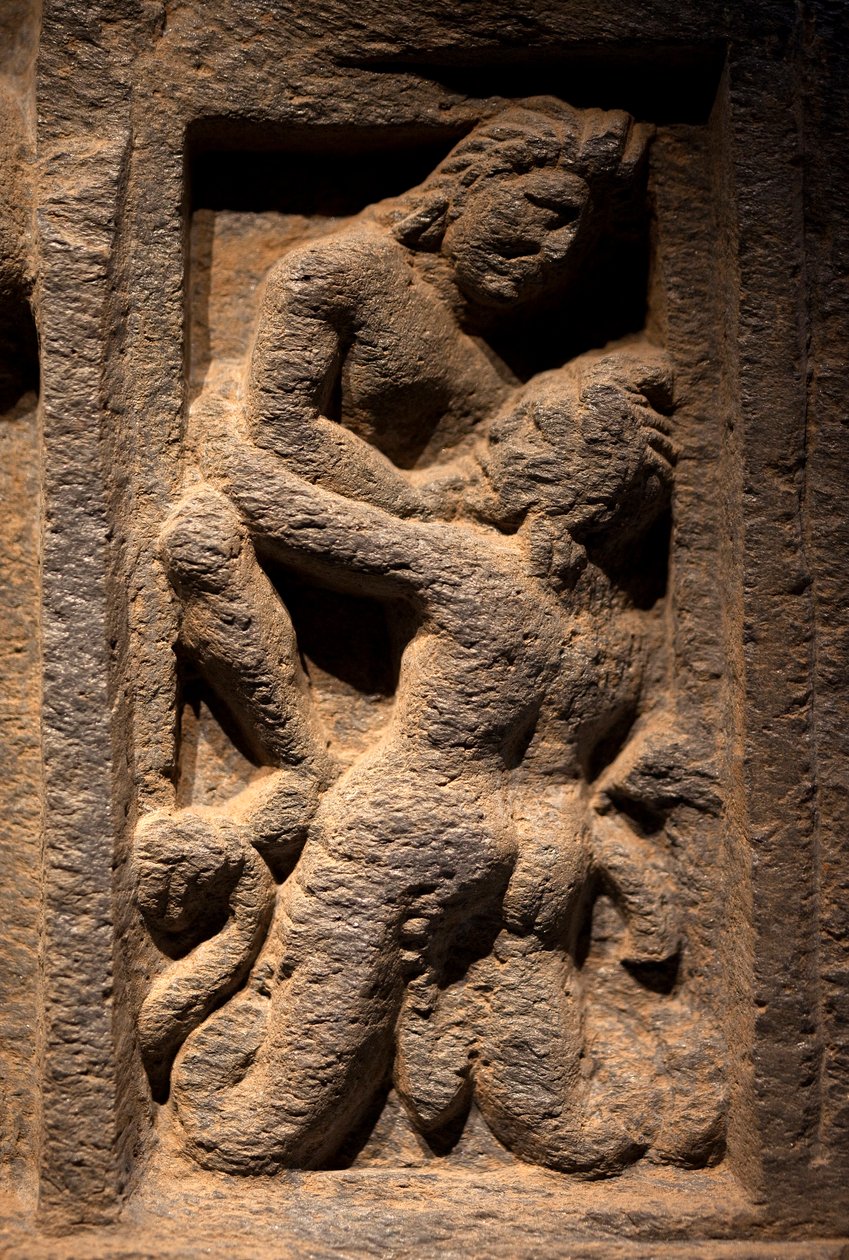 Triton. Low relief sculpted, art of Gandhara, 2nd-3rd century. National Museum of Korea, Seoul by Gandhara School