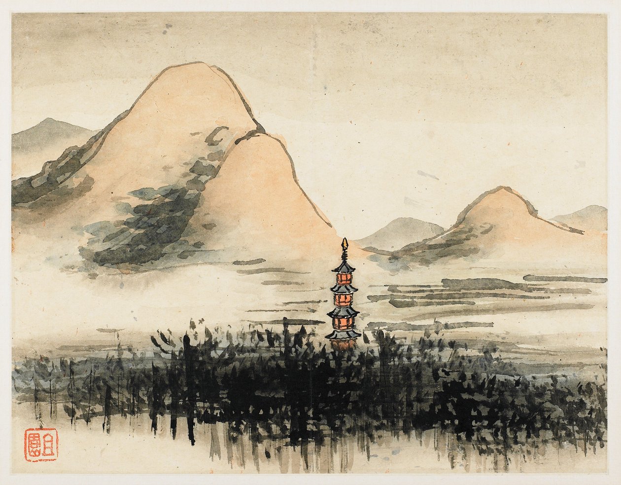 Finger Painting, from an Album of Ten by Gao Qipei