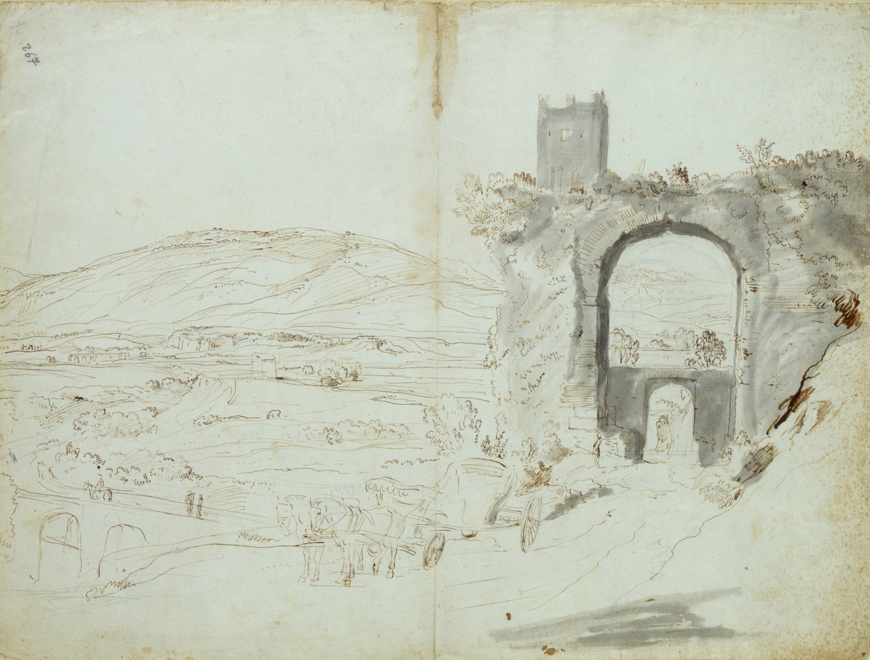 View at Tivoli by Gaspar van Wittel
