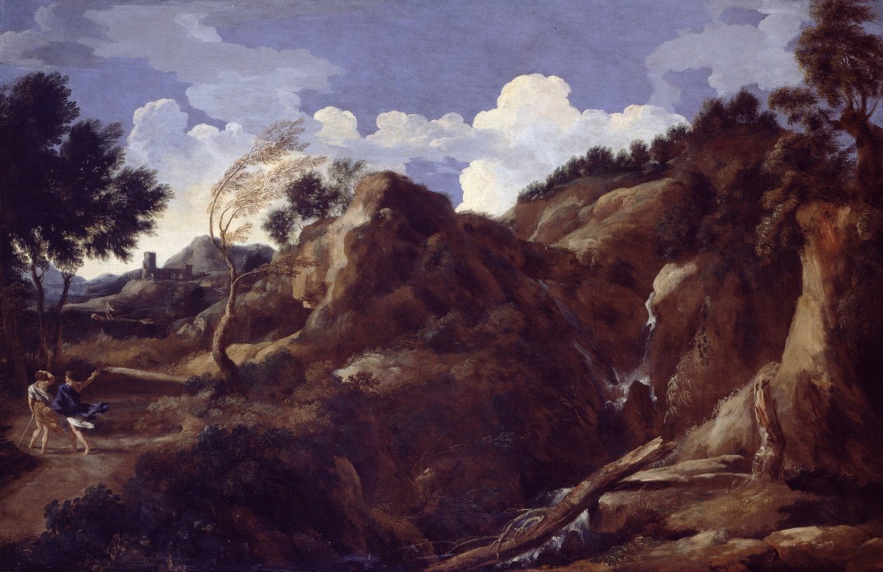 Mountainous Landscape with Approaching Storm by Gaspard Poussin Dughet