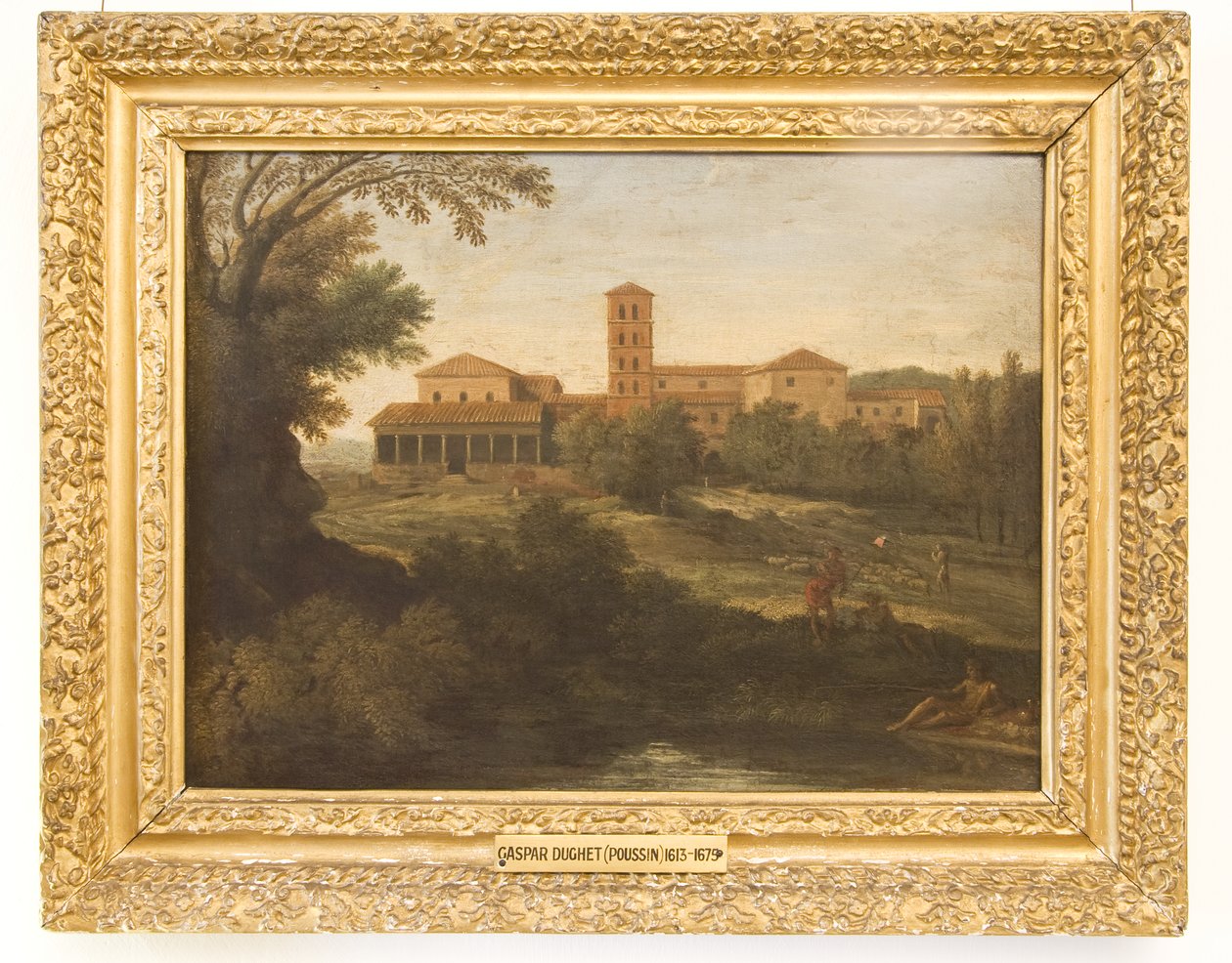 Classical Landscape with a Man Driving a Flock of Sheep by Gaspard Poussin Dughet
