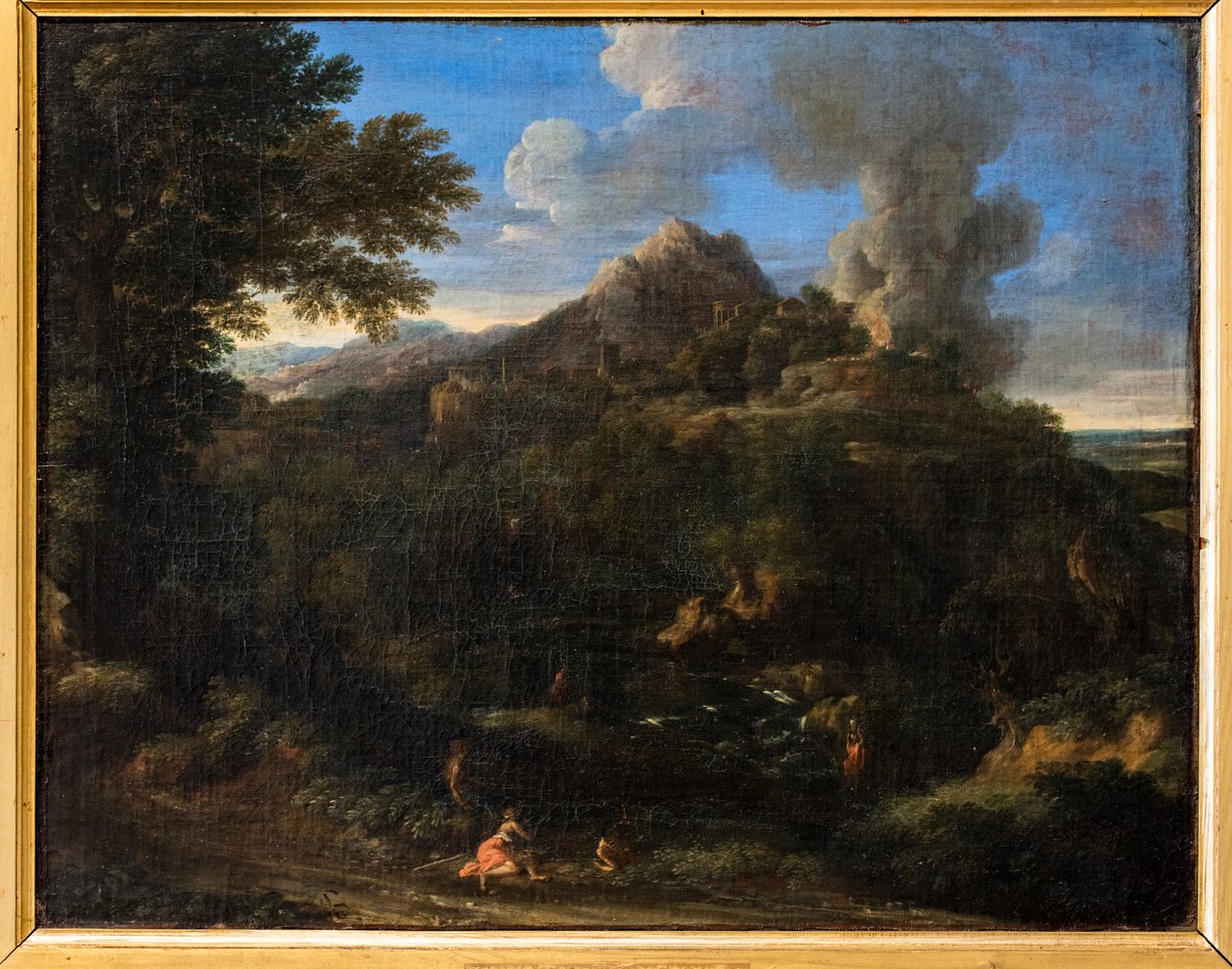 Fire at Tivoli by Gaspard Poussin Dughet