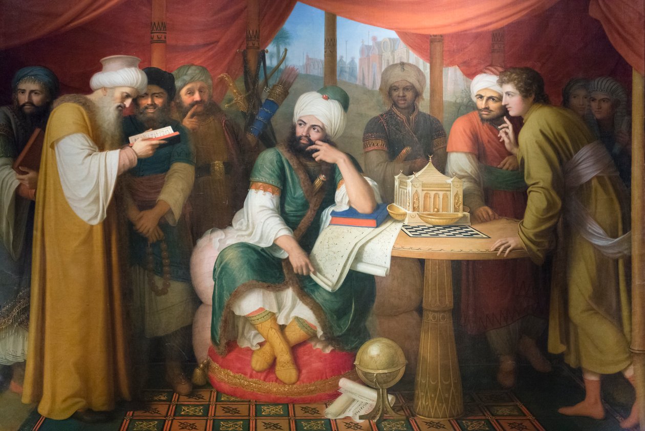 Harun Al Rashid in His Tent with the Wise Men of the East by Gaspare Landi
