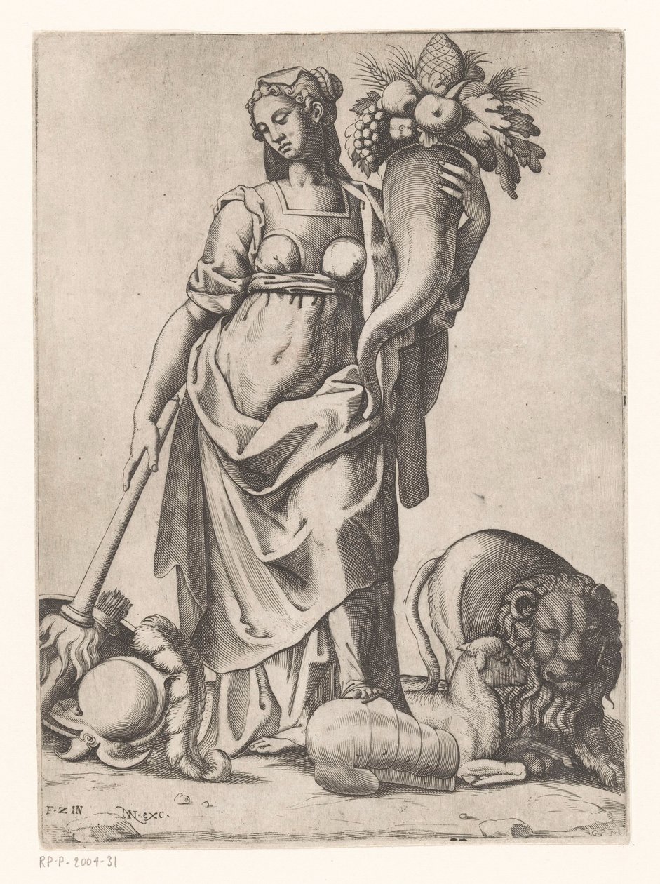 Allegory of Abundance Thanks to Peace by Gaspare Oselli