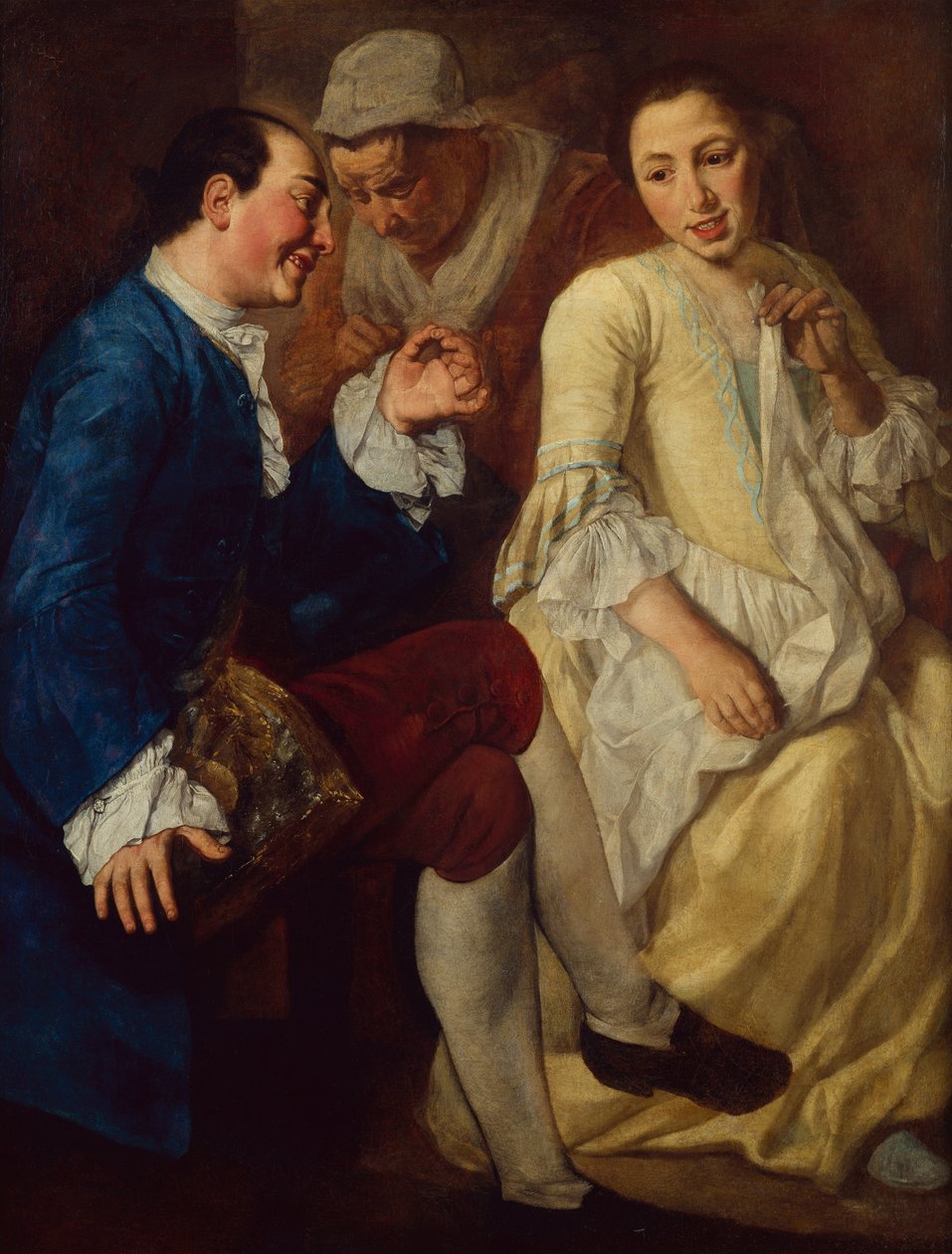 Seated Gentleman talking to a Young Woman by Gaspare Traversi