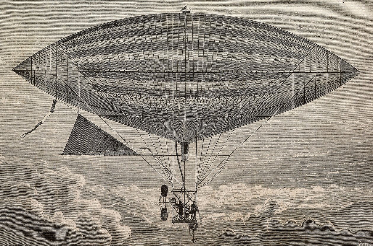 Electric balloon with propeller, a prototype by Gaston and Albert Tissandier by Gaston Claris