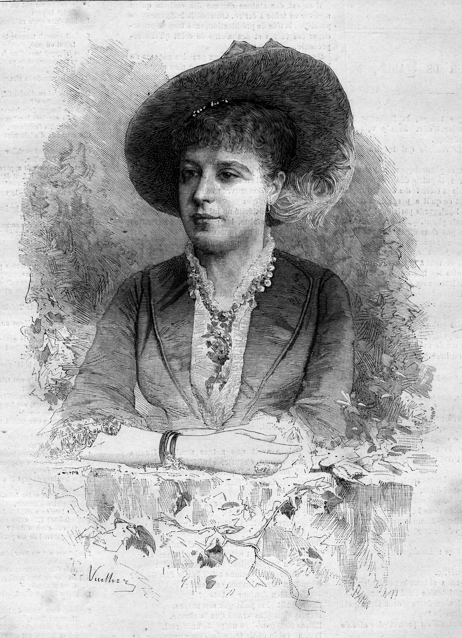 Portrait of Rosita Mauri, Spanish classical dancer. Engraving by Vuillier in “Le Monde Illustré” n°1237 of 11 December 1880 by Gaston Vuillier