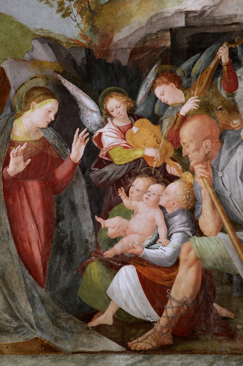 Adoration of the Shepherds with Musician Angels