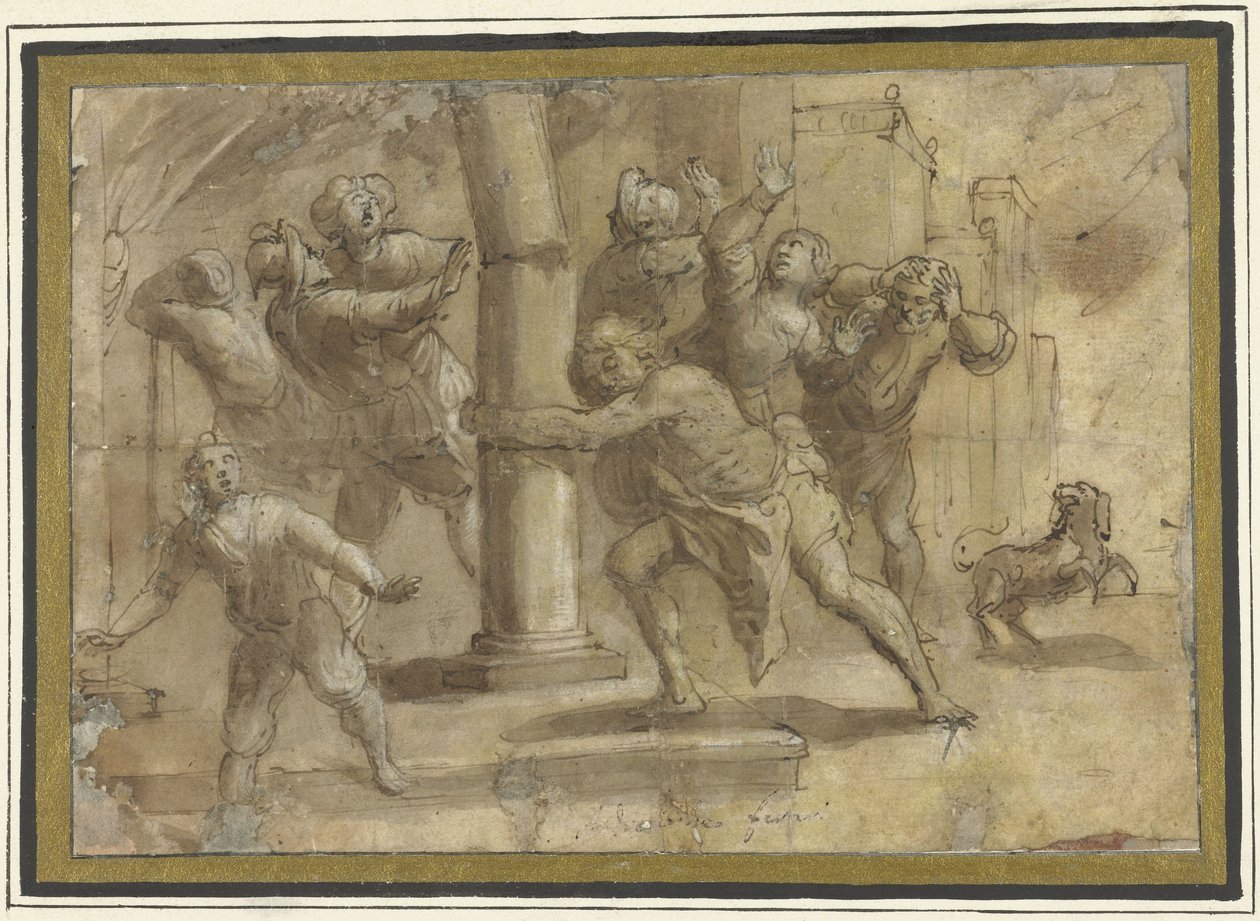 Samson Destroys the Temple by Gaudenzio Ferrari