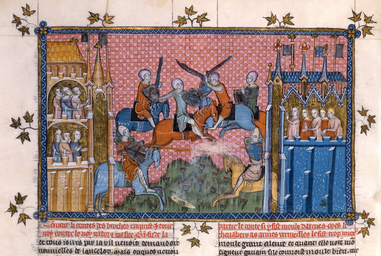 Scene from the Romance of Lancelot of the Lake by Gautier