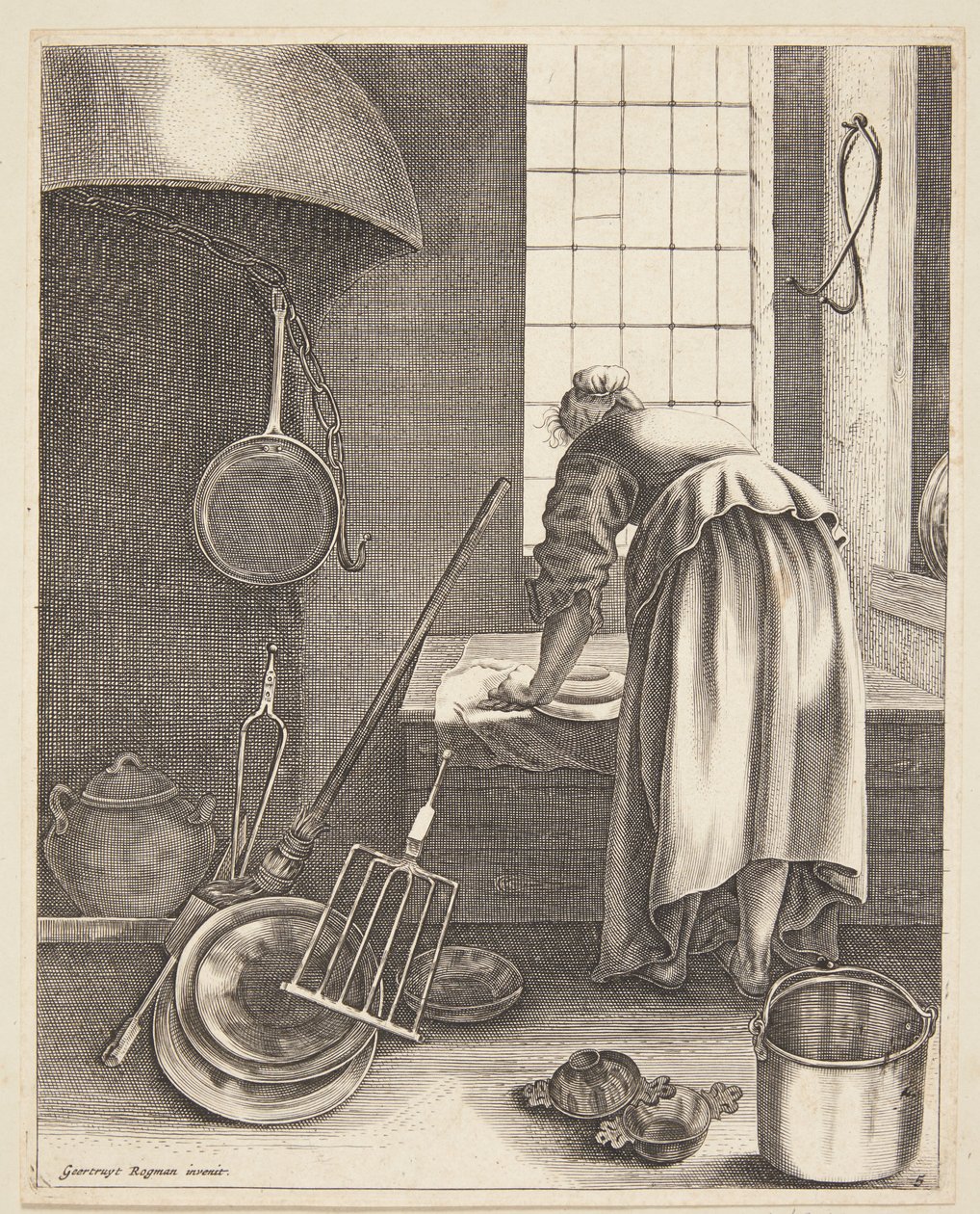 A Woman Cleaning by Geertruyt Roghman