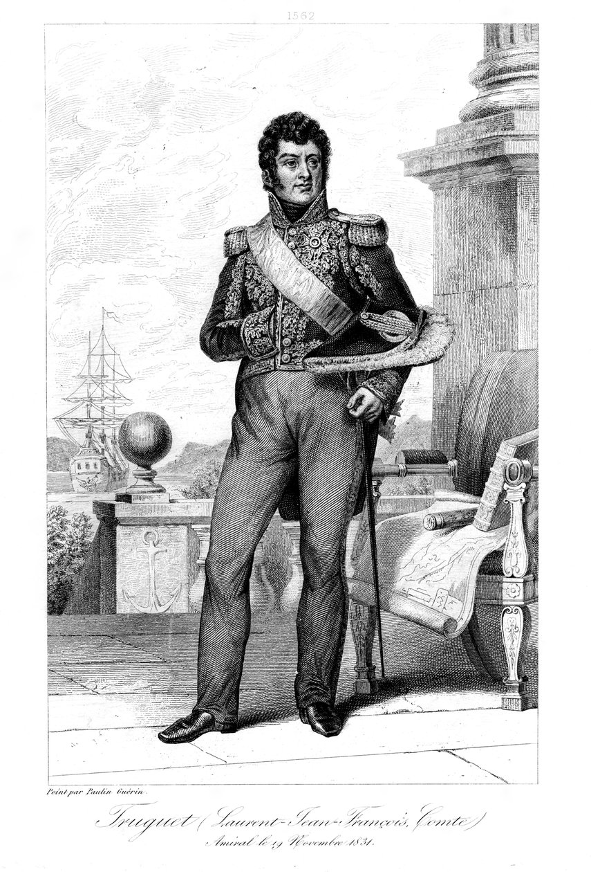 Laurent Jean Francois Truguet 1765-1831, French Admiral, 1839 by Geille