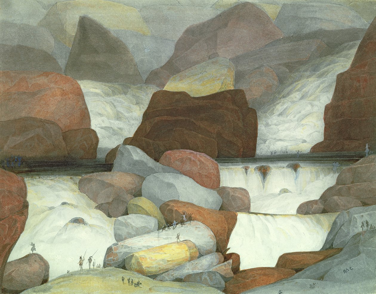 Watersprites in a Stream, c.1865 by General John Chamberlayne