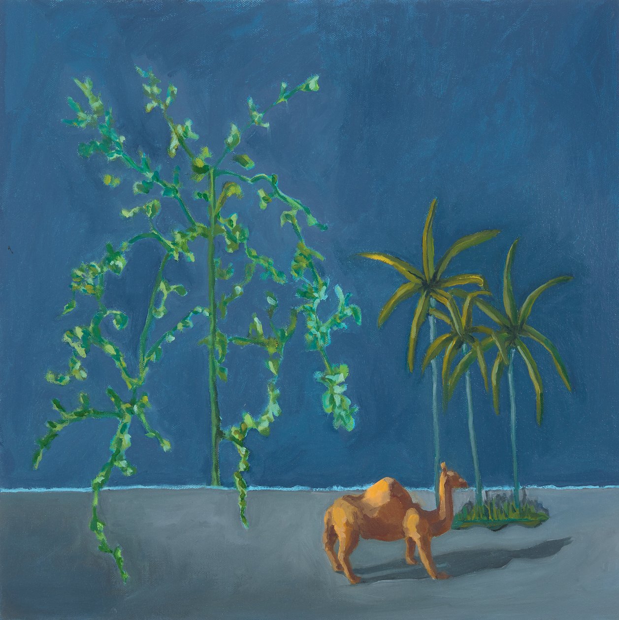 Camel and Two Trees by Genevieve French