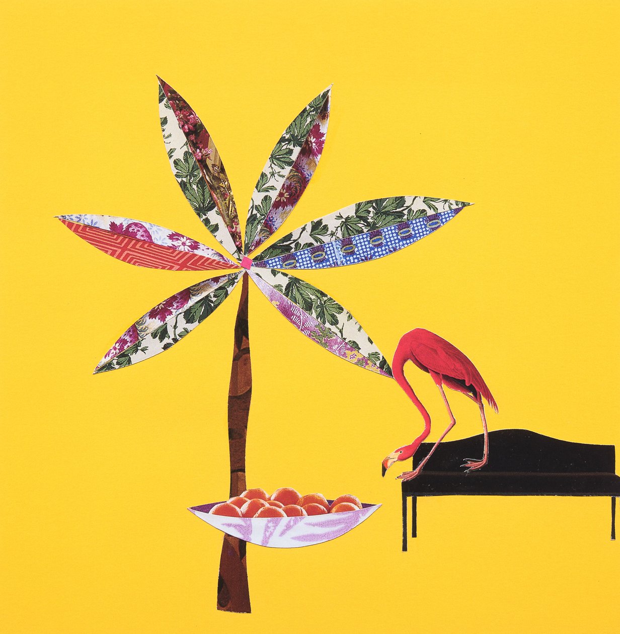 Flamingo with Oranges by Genevieve French