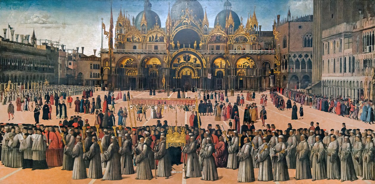 Procession in the Piazza San Marco in Venice by Gentile Bellini