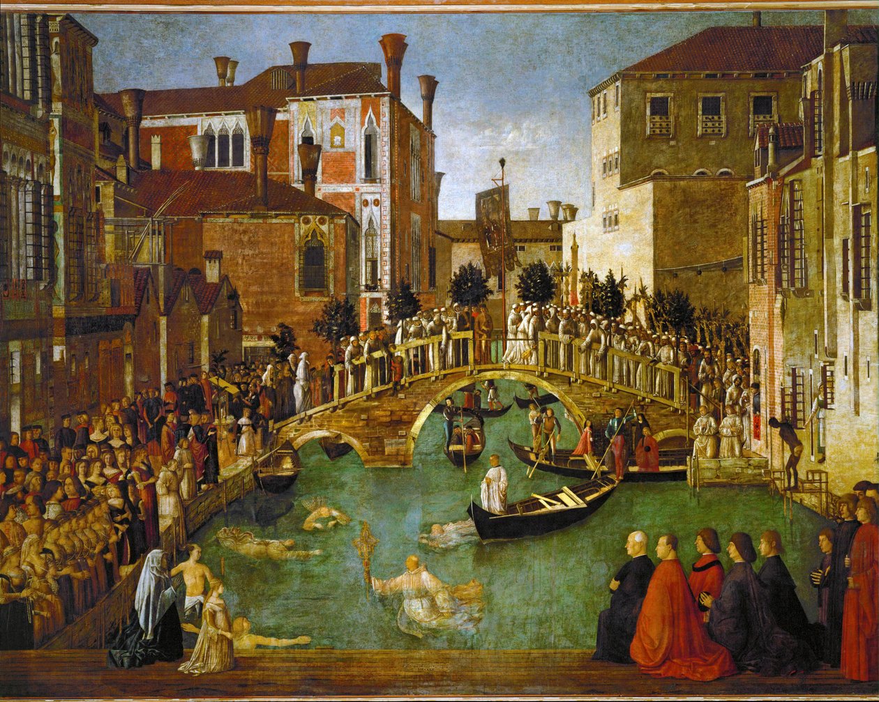 The Miracle of the Holy Cross by Gentile Bellini