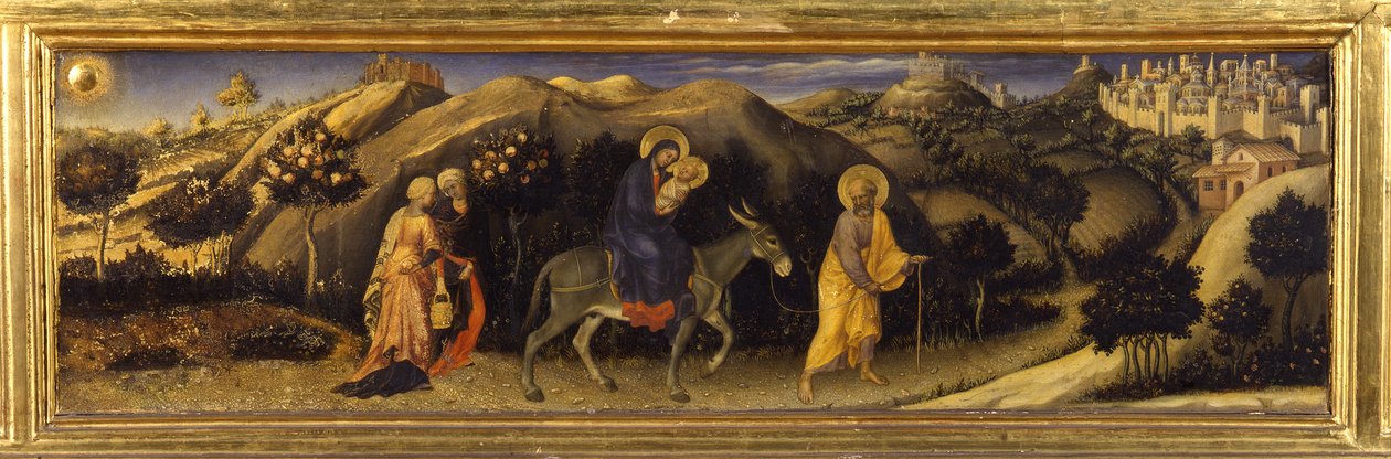 Flight to Egypt (Predella of the Adoration of the Magi, Pala Strozzi) by Gentile da Fabriano