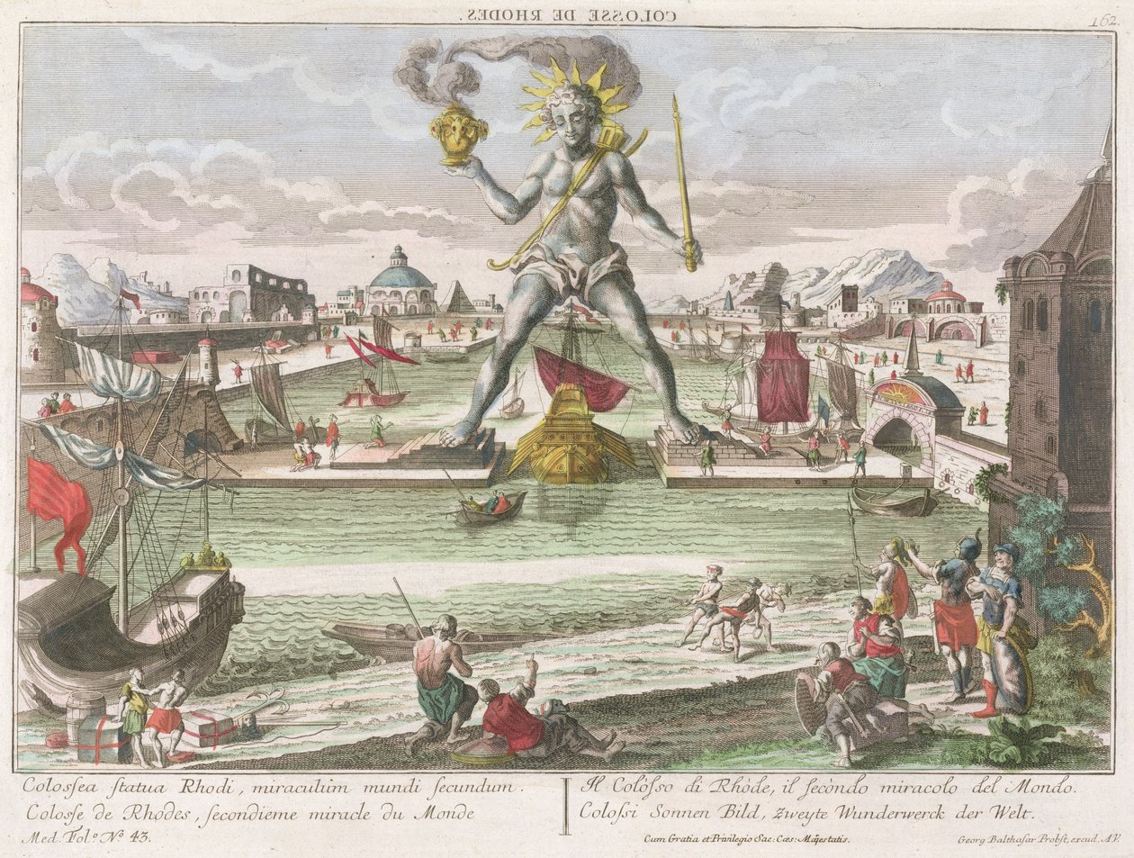 The Colossus of Rhodes, Second Wonder of the World by Georg Balthasar Probst