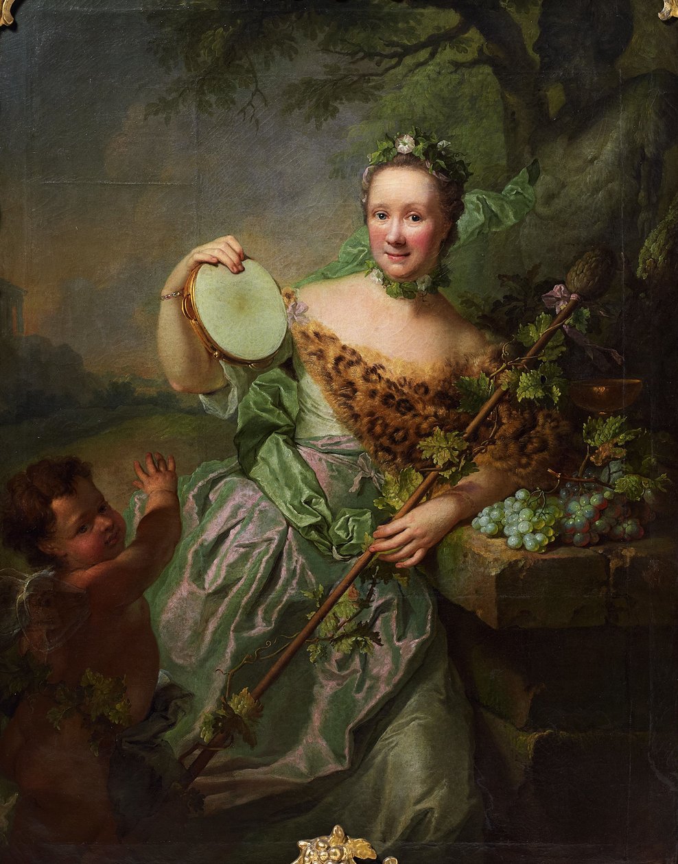 Portrait of Anna Regina von Olthoff as a Bacchante by Georg David Matthieu
