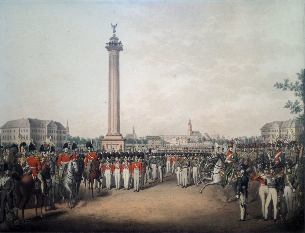 The Royal Hanoverian Army at the Parade on the Waterlooplatz in Hanover by Georg Emanuel Opiz