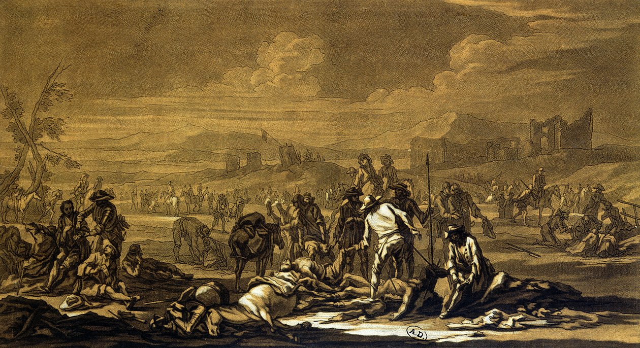 After the Battle, 1695 (engraved by Christian Rugendas, c.1740) by Georg Philipp I Rugendas