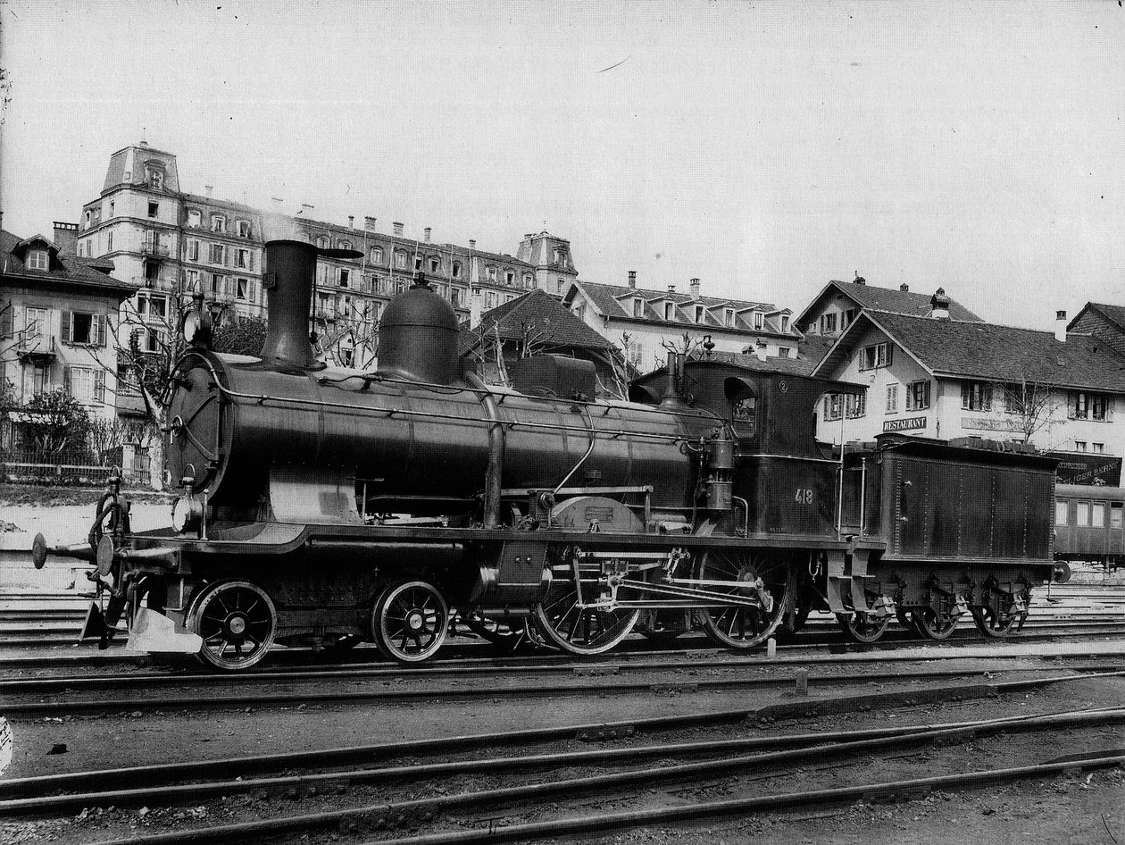 Express Locomotive A 2/4 No. 418 of the Swiss Federal Railways by Georg Wilhelm Hecklau