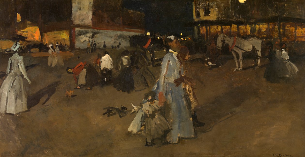 An Evening on the Dam of Amsterdam by Georg Hendrik Breitner