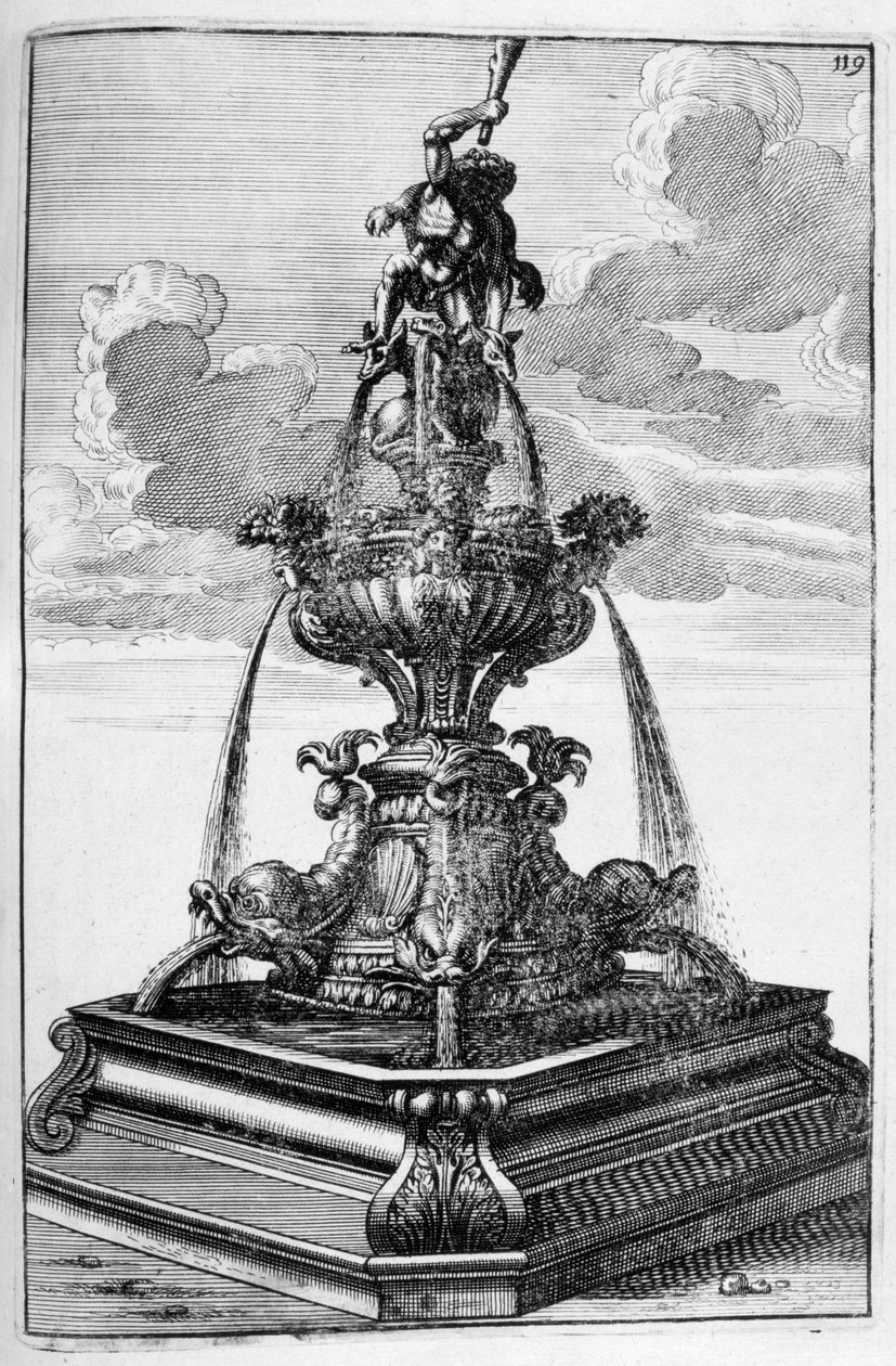 Fountain design by Georg Andreas Bockler