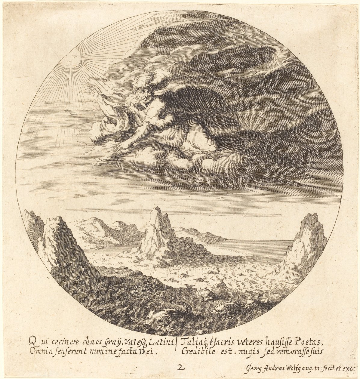 God Creating Order from Chaos by Georg Andreas Wolfgang the Elder