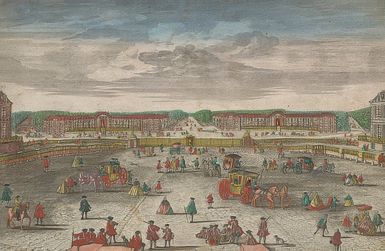 View of the Stables of the Palace of Versailles by Georg Balthasar Probst