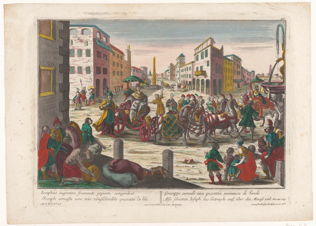 The Sons of Jacob Must Leave Simeon in Egypt Until They Return with Benjamin Story of Joseph by Georg Balthasar Probst