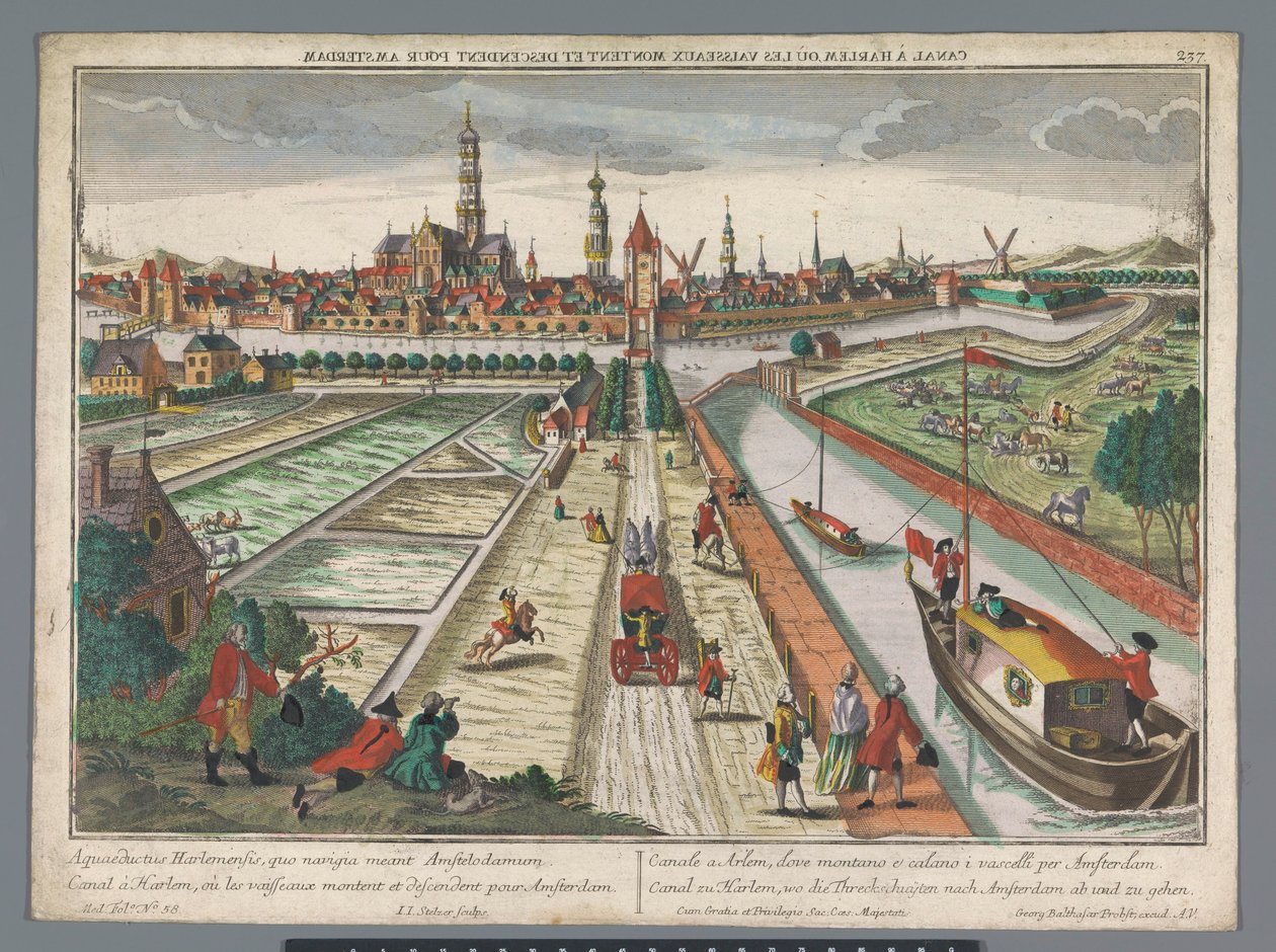 View of the Amsterdam Canal in Haarlem by Georg Balthasar Probst