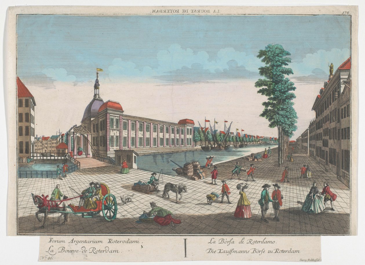 View of the Stock Exchange in Rotterdam (Rotterdam) by Georg Balthasar Probst