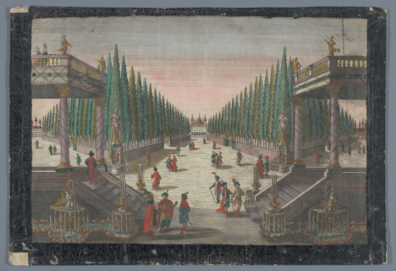 View of an Avenue in a Cypress Garden in Constantinople by Georg Balthasar Probst