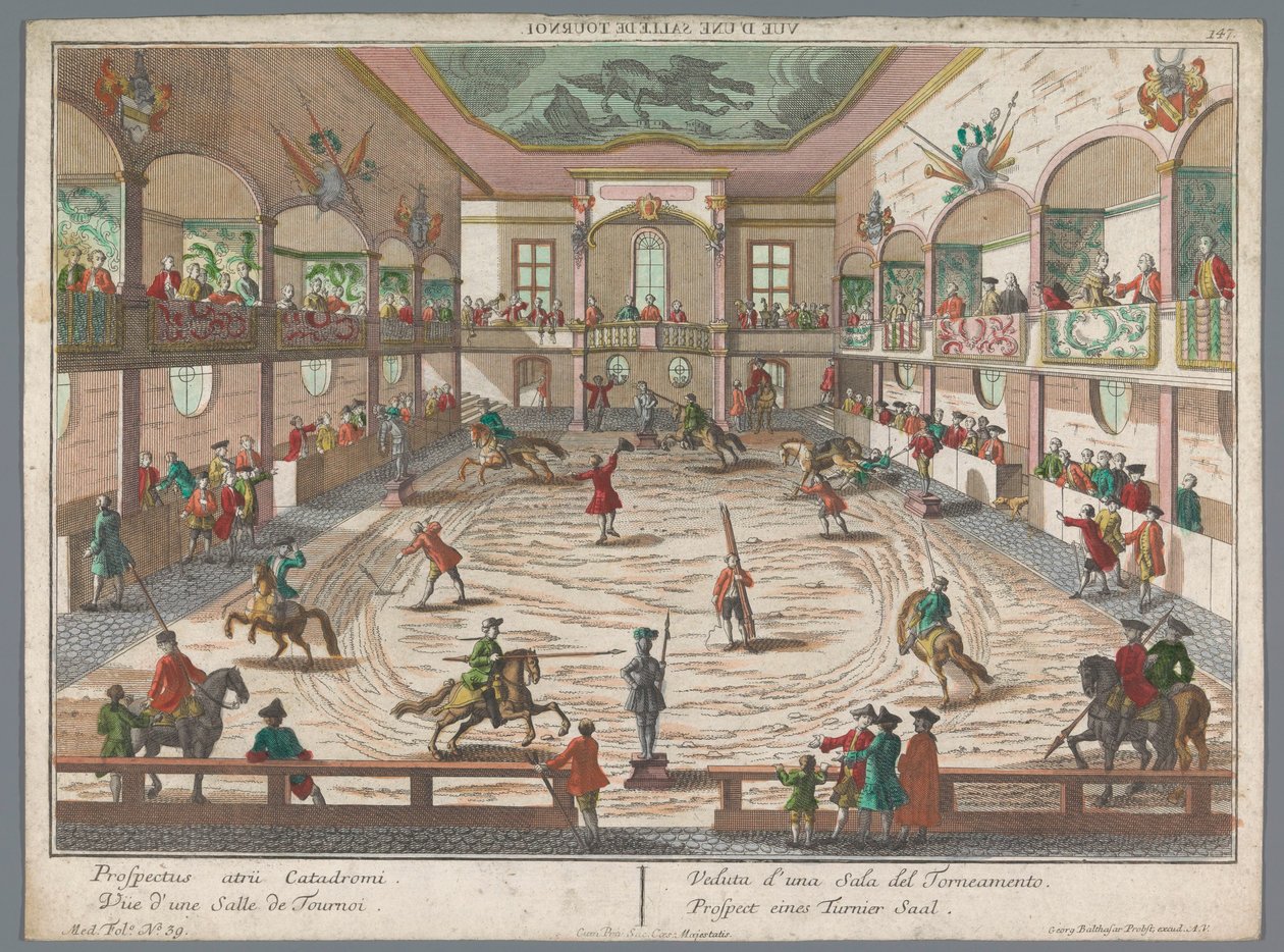 View of a Tournament School (Tournament and Fencing Schools) by Georg Balthasar Probst