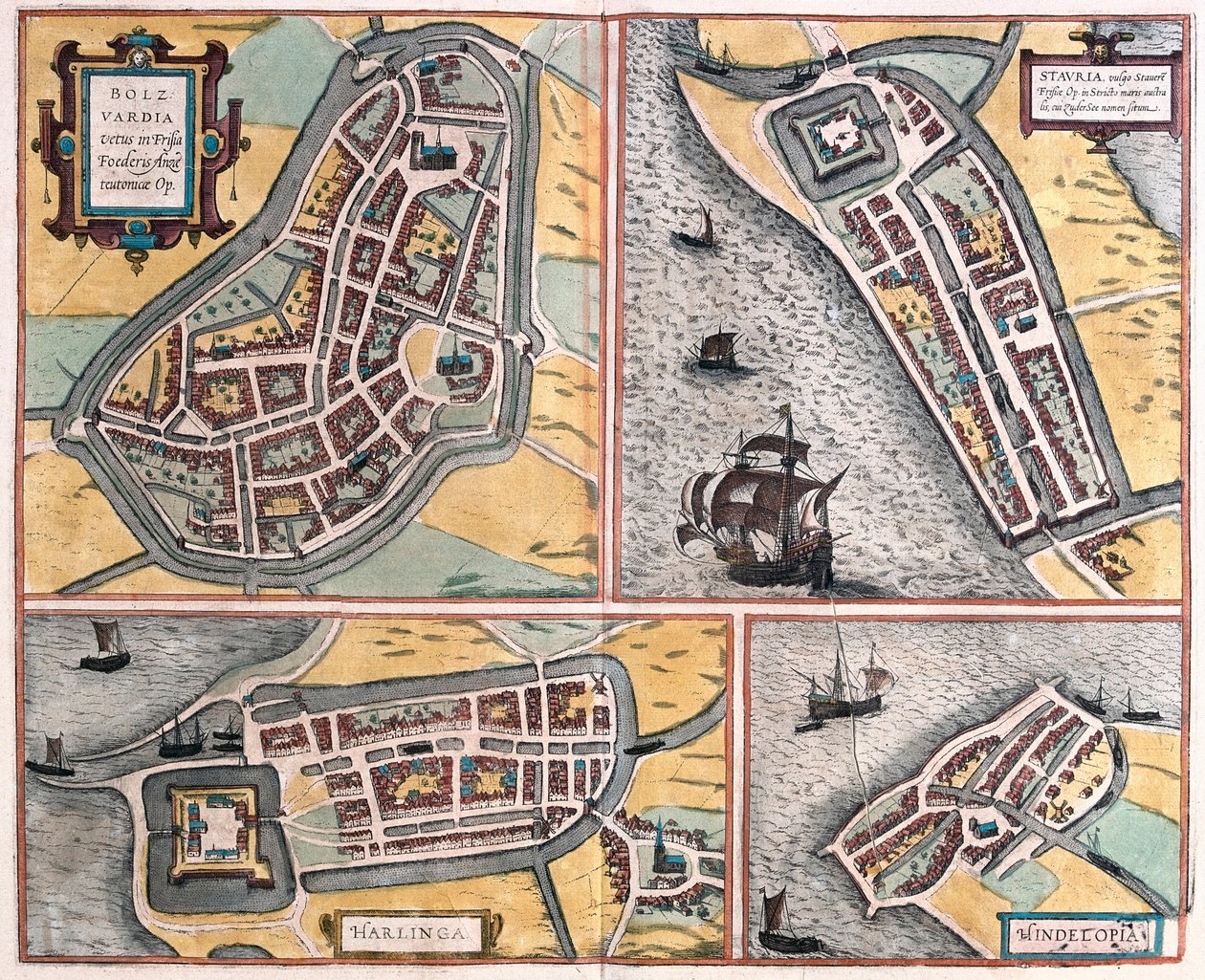 Bolsward, Stavoren, Harlingen and Hindelopen, Netherlands - in 