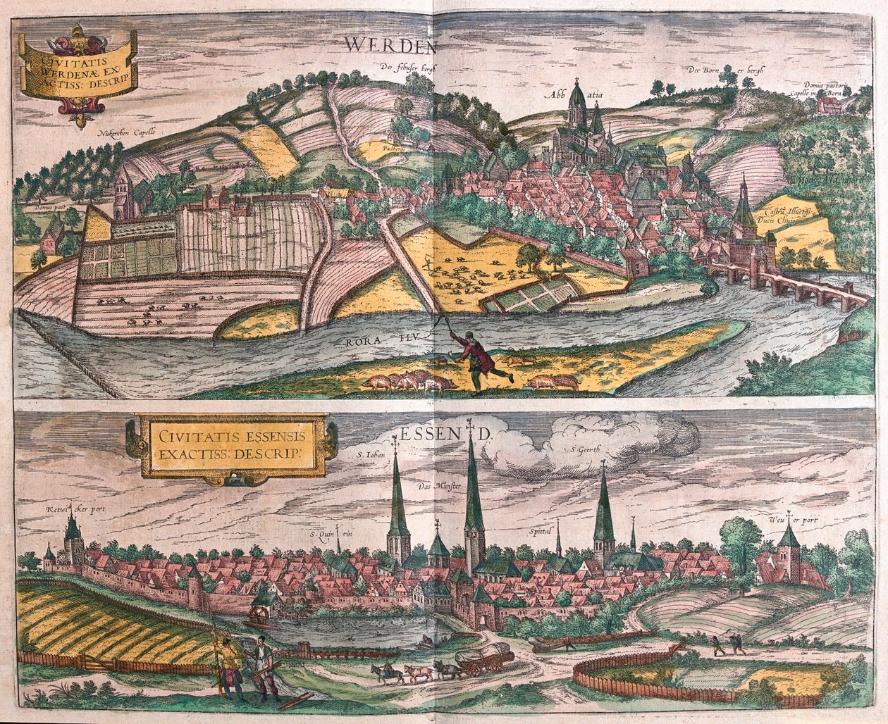 Essen and Werden, Germany - in 