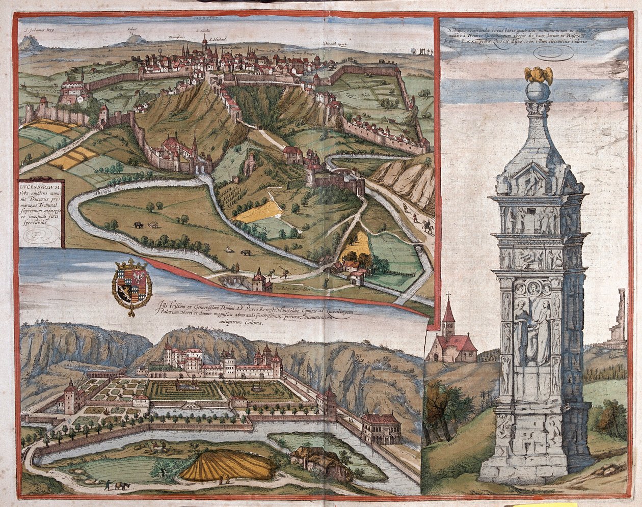 Luxembourg, the monument of Igel and the Palace of Mansfeld Ardennes, Low Countries - in 