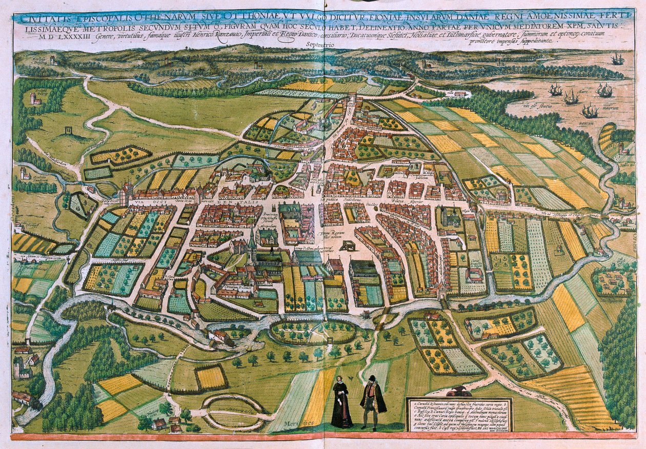 Plan of Odense, Denmark - in 