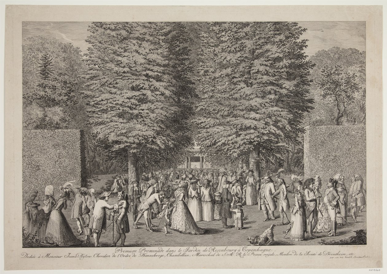 First Promenade in the Rosenburg Garden in Copenhagen by Georg Christian Schule