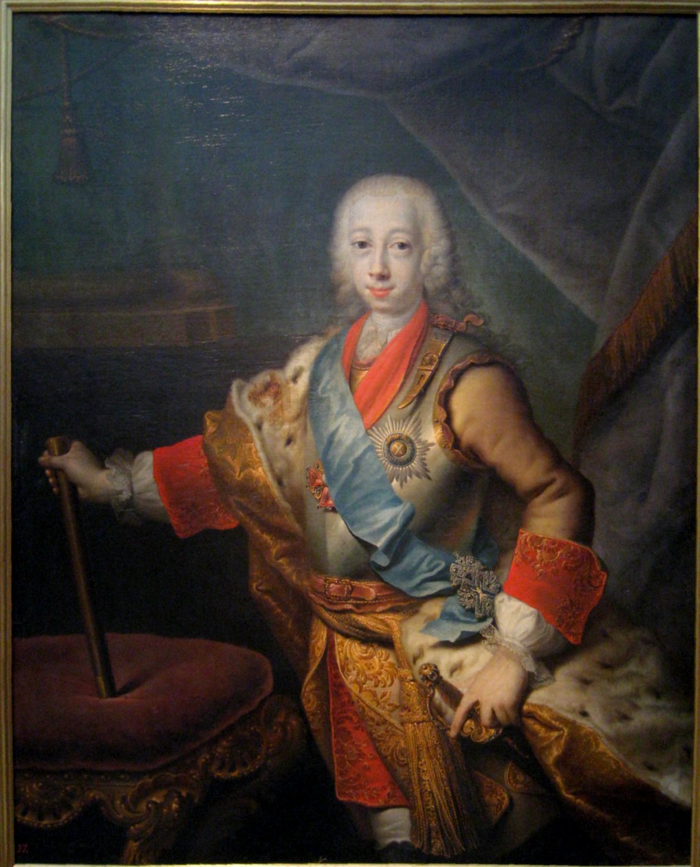 Portrait of Grand Duke Peter Fedorovich (Later Emperor Peter III) by Georg Cristoph Grooth
