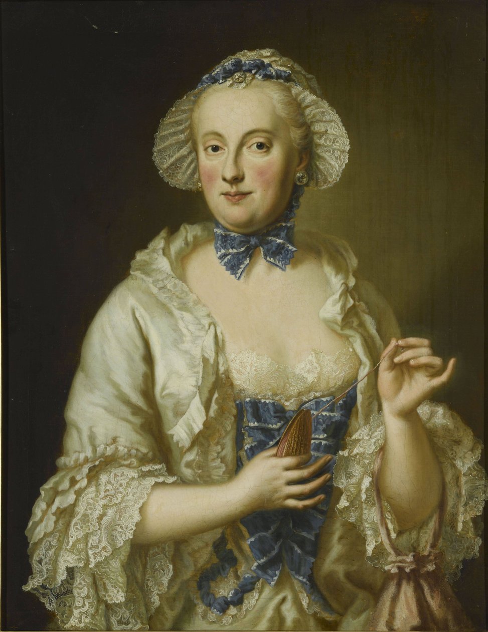 Portrait of Maria Anna Sophia of Saxony, Electress of Bavaria (1728-1797) by Georg Desmarees