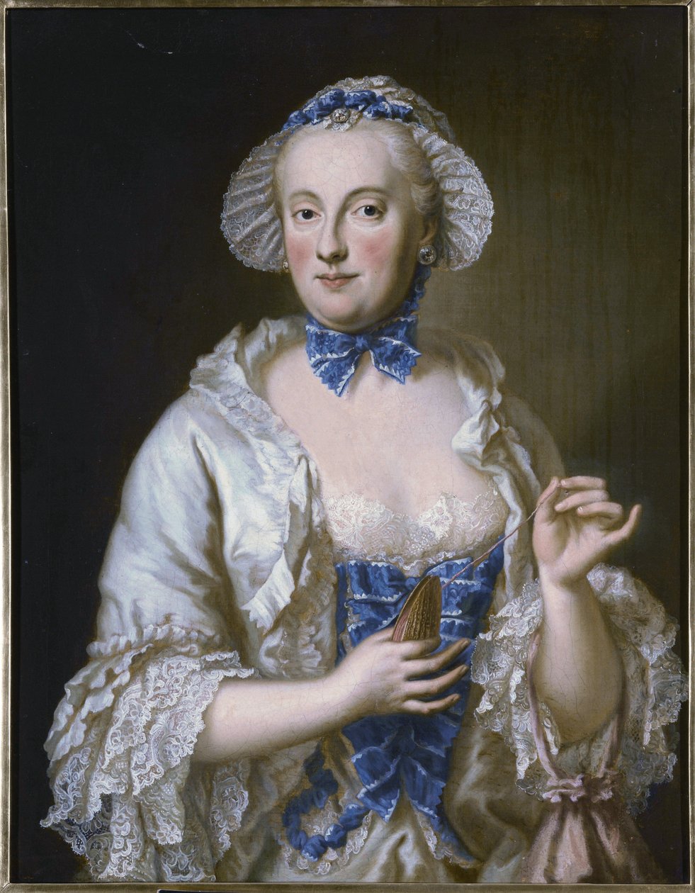 Portrait of Maria Anna Sophia of Saxony, Electress of Bavaria (1728-1797) by Georg Desmarees