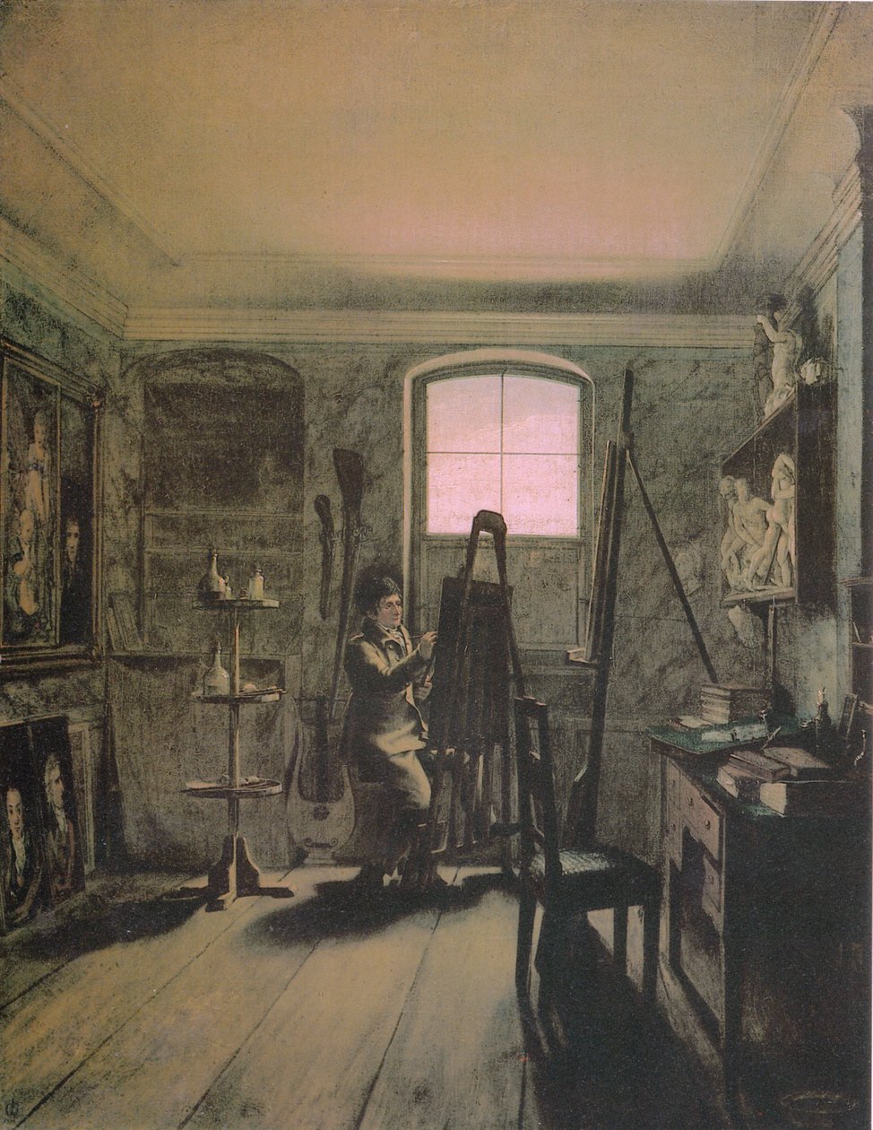 The Painter Gerhard von Kügelgen in His Studio by Georg Friedrich Kersting