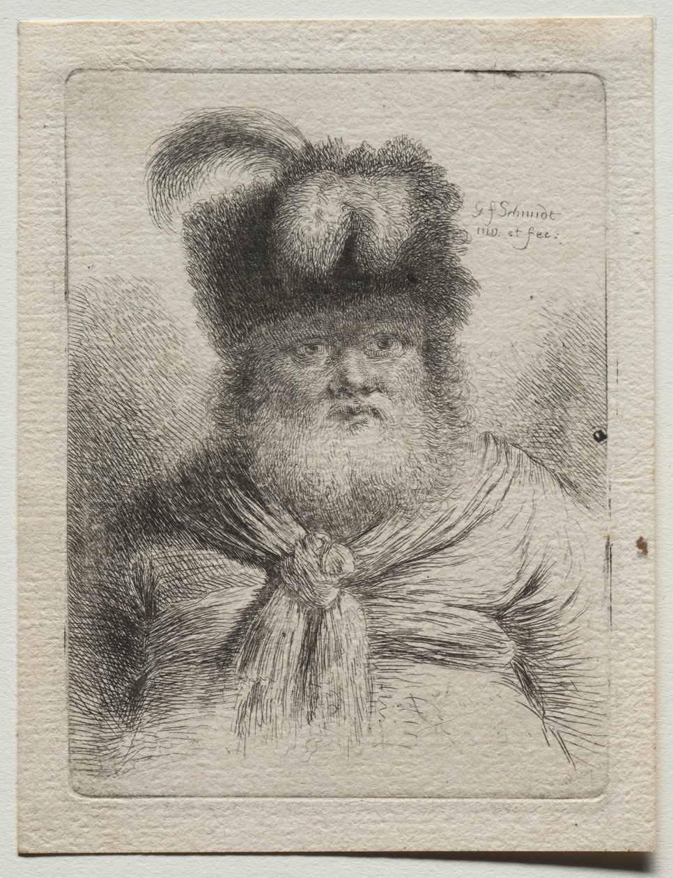 Old Man in a Fur Hat by Georg Friedrich Schmidt